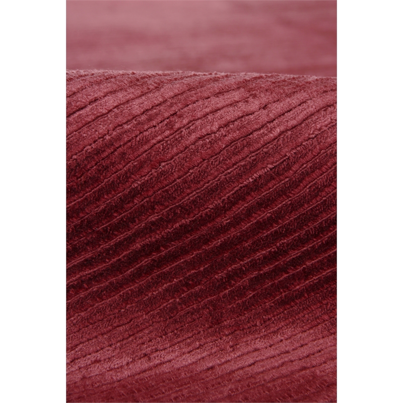 Dove Handloomed Viscose Red 10'x14' Area Rug