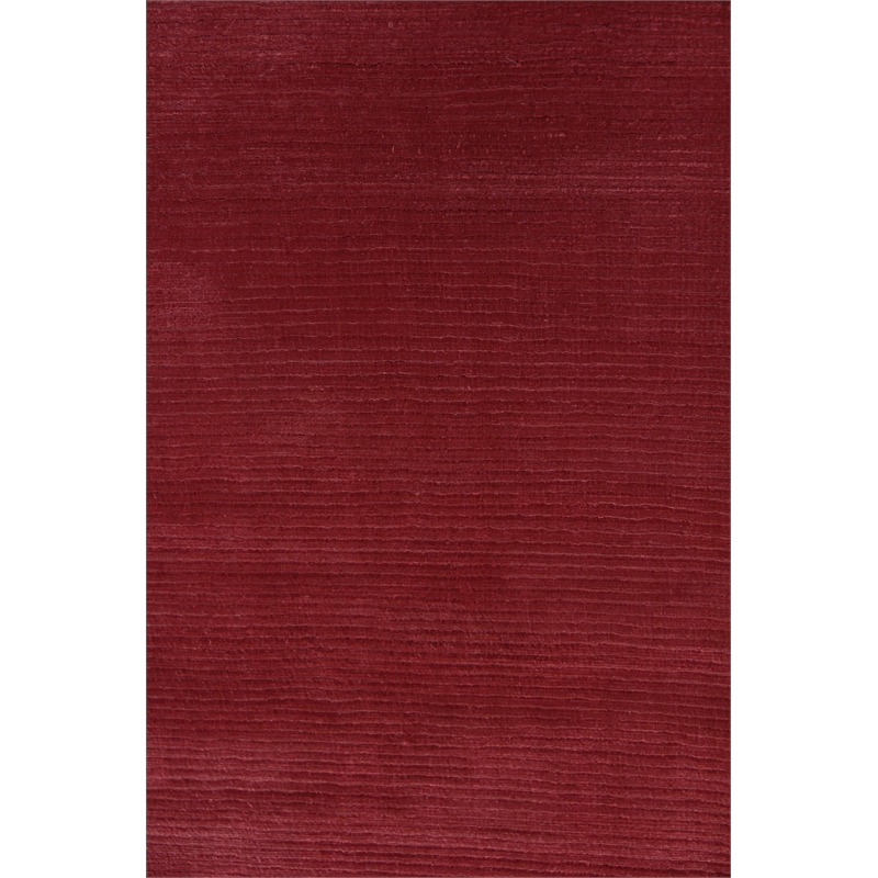 Dove Handloomed Viscose Red 10'x14' Area Rug