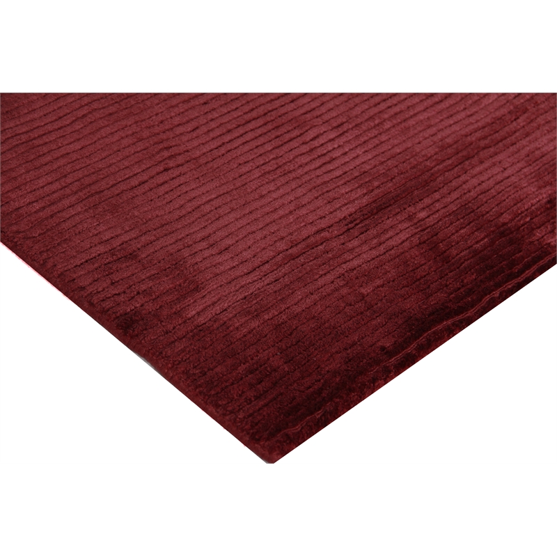 Dove Handloomed Viscose Red 14'x18' Area Rug