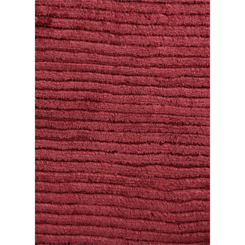 Dove Handloomed Viscose Red 14'x18' Area Rug