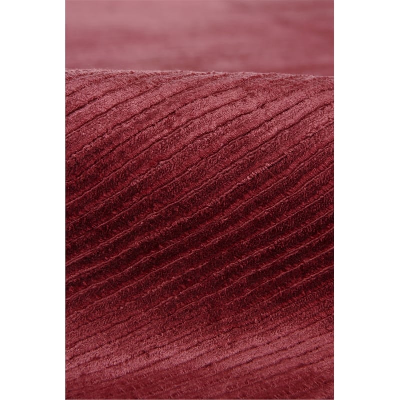 Dove Handloomed Viscose Red 14'x18' Area Rug