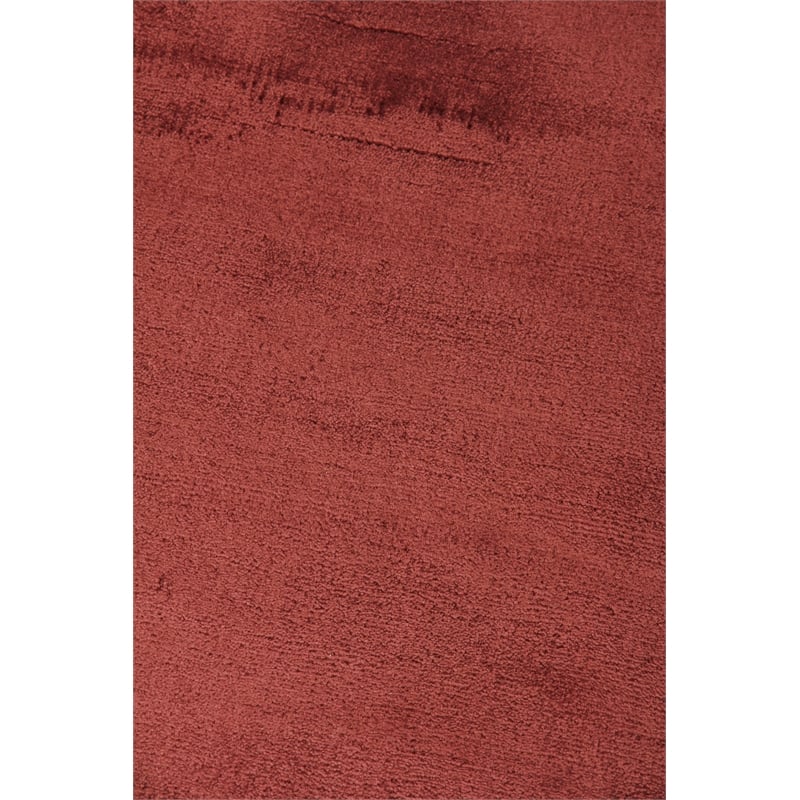 Dove Handloomed Viscose Ruby Red 8'x10' Area Rug