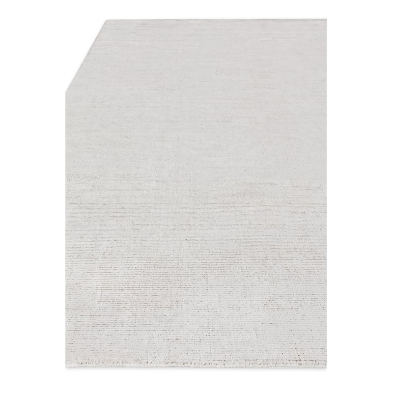 Duo Handloomed Wool/Bamboo Silk White/Beige 2'x3' Area Rug
