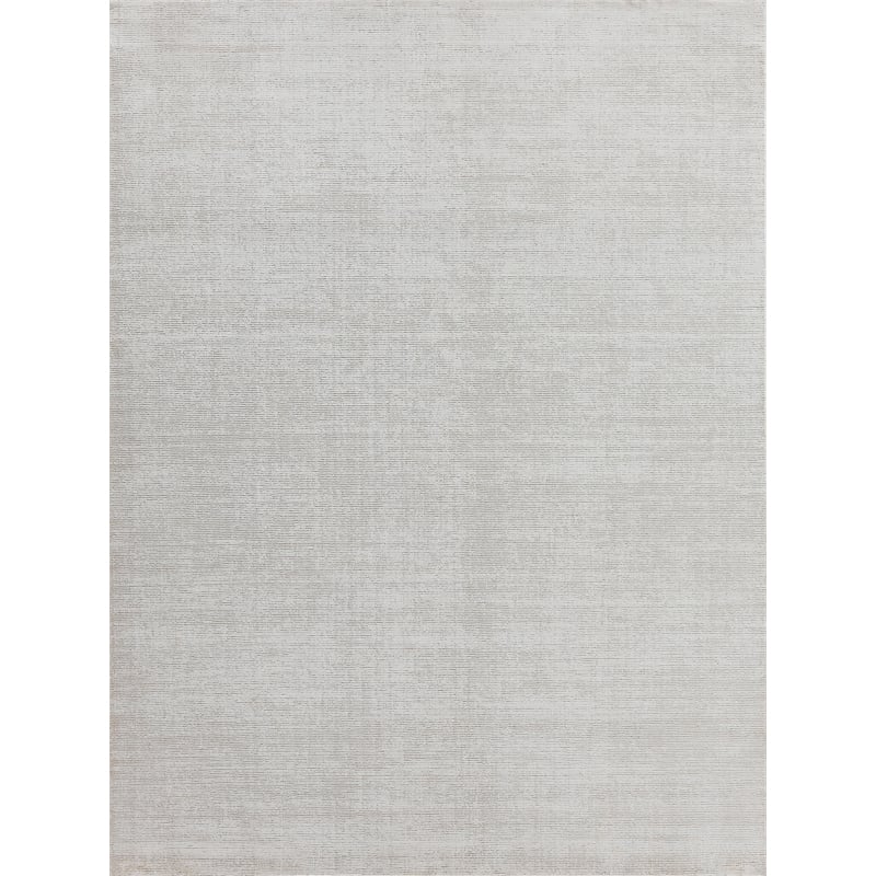 Duo Handloomed Wool/Bamboo Silk White/Beige 2'x3' Area Rug