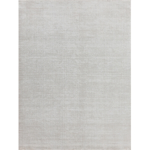 Duo Handloomed Wool/Bamboo Silk White/Beige 2'x3' Area Rug