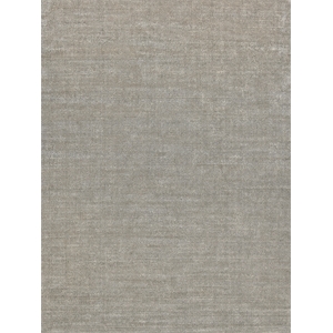 Duo Handloomed Wool/Bamboo Silk Silver/Dark Gray 2'x3' Area Rug