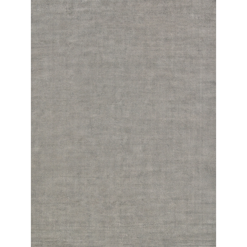 Duo Handloomed Wool/Bamboo Silk Dark Gray/Silver 2'x3' Area Rug