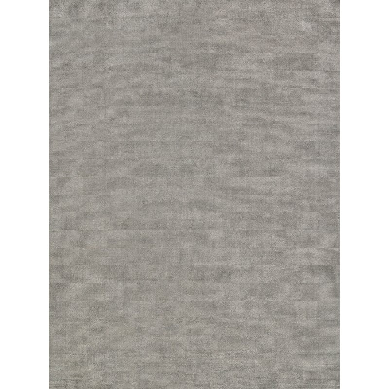 Duo Handloomed Wool/Bamboo Silk Dark Gray/Silver 9'x12' Area Rug