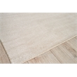 Duo Handloomed Wool/Bamboo Silk Beige/White 2'x3' Area Rug