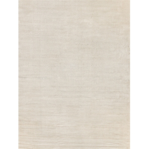 Duo Handloomed Wool/Bamboo Silk Beige/White 2'x3' Area Rug