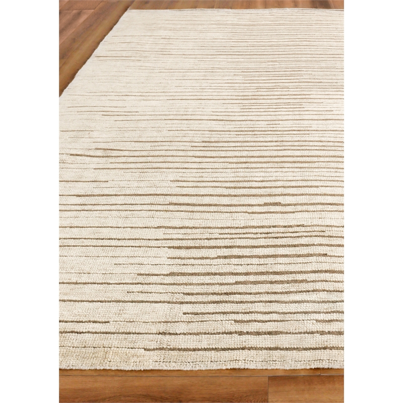 Eaton Hand-Knotted Wool/Bamboo Silk Beige 14'x18' Area Rug