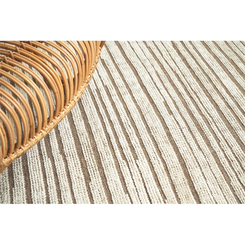 Eaton Hand-Knotted Wool/Bamboo Silk Beige 14'x18' Area Rug