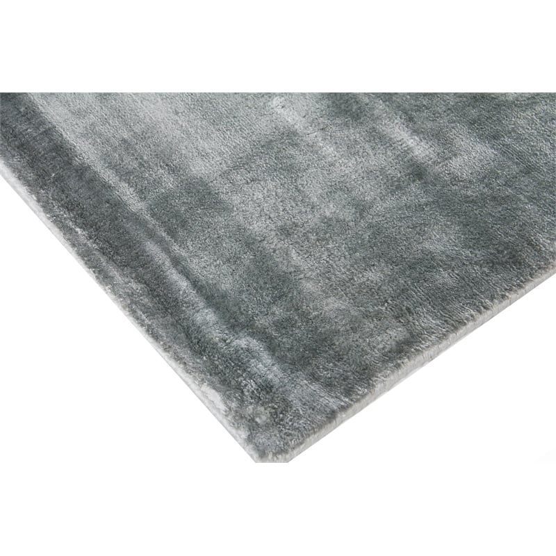 Dove Plain Handloomed Viscose Blue Aqua 9'x12' Area Rug