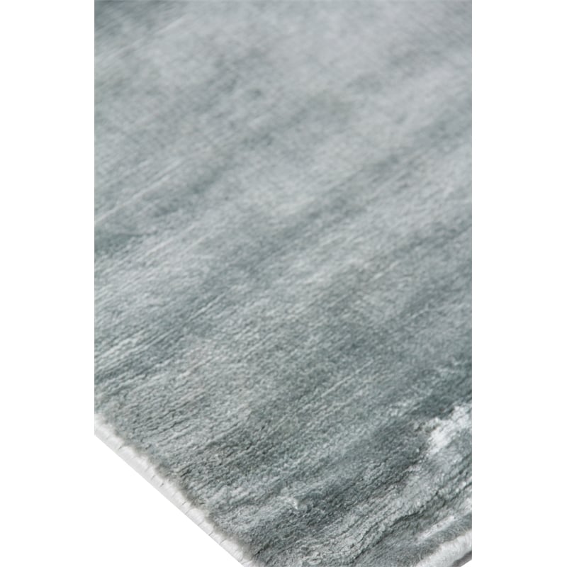 Dove Plain Handloomed Viscose Blue Aqua 9'x12' Area Rug