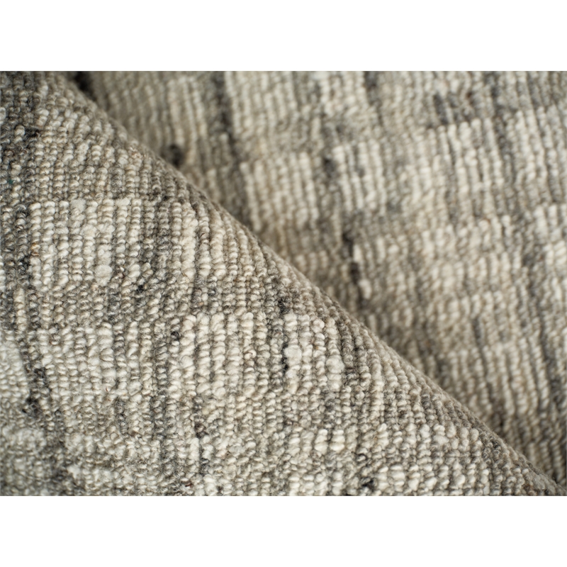 Desi Hand-Knotted Wool Light Silver 12'x15' Area Rug