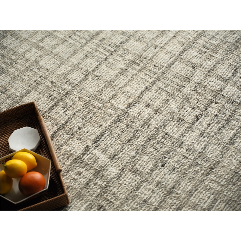 Desi Hand-Knotted Wool Light Silver 12'x15' Area Rug