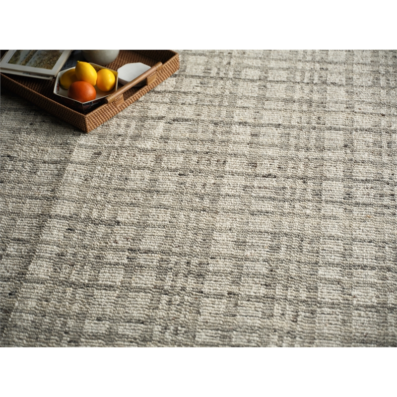 Desi Hand-Knotted Wool Light Silver 14'x18' Area Rug