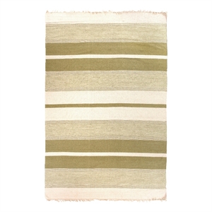 Druggets Flatweave New Zealand Wool Green 5'x8' Area Rug