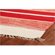 Druggets Flatweave Cotton Red 5'x8' Area Rug