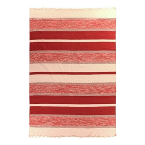 Druggets Flatweave Cotton Red 5'x8' Area Rug