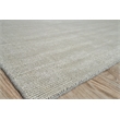 Duo Handloomed Wool/Bamboo Silk White/Gray 2'x3' Area Rug