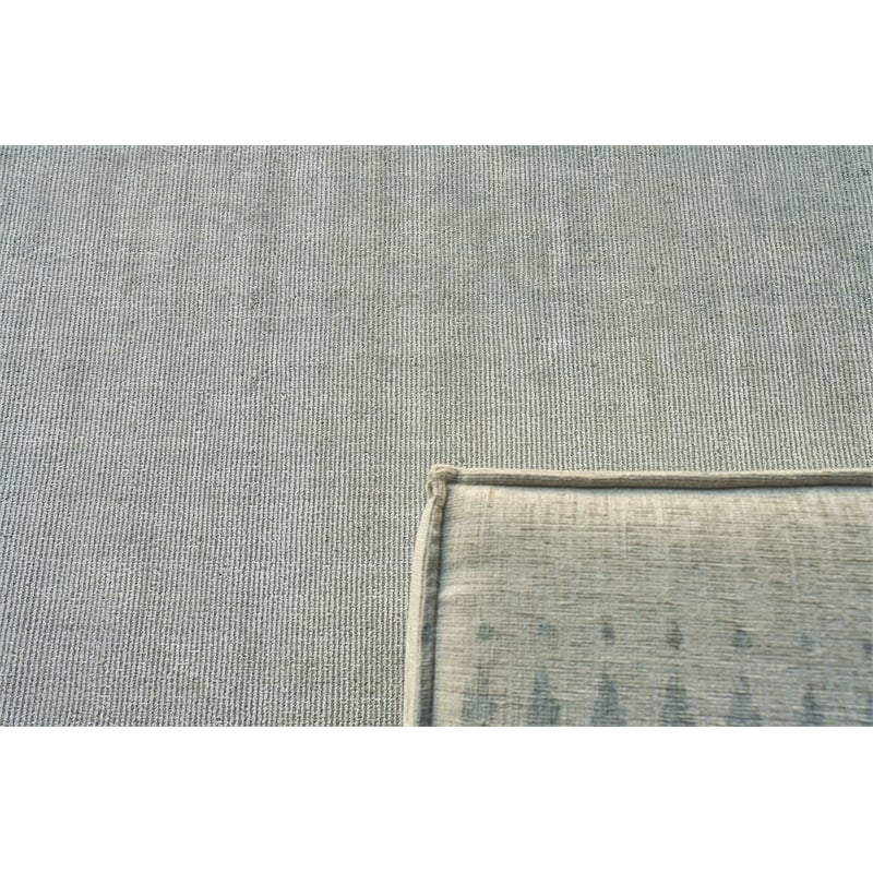 Duo Handloomed Wool/Bamboo Silk White/Gray 2'x3' Area Rug