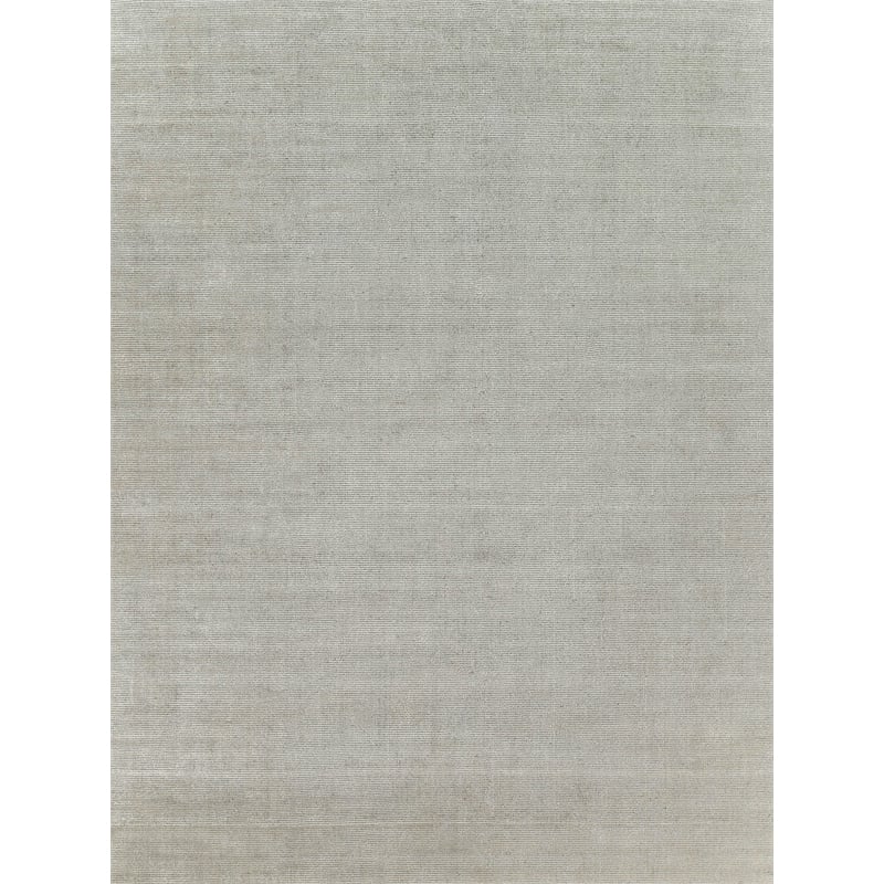 Duo Handloomed Wool/Bamboo Silk White/Gray 2'x3' Area Rug