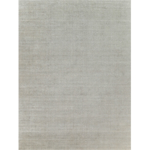Duo Handloomed Wool/Bamboo Silk White/Gray 2'x3' Area Rug