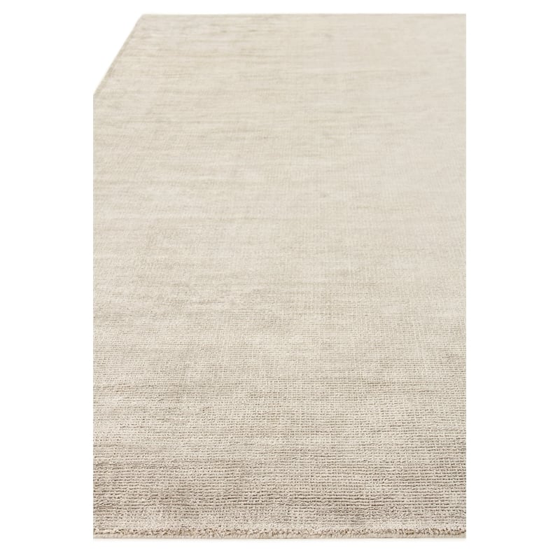 Duo Handloomed Wool/Bamboo Silk Gray/White 2'x3' Area Rug