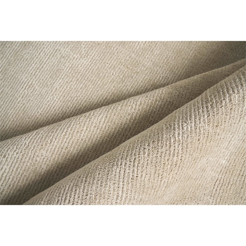 Duo Handloomed Wool/Bamboo Silk Gray/White 2'x3' Area Rug