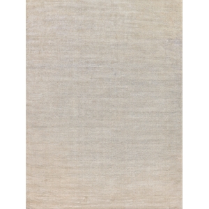 Duo Handloomed Wool/Bamboo Silk Gray/White 2'x3' Area Rug