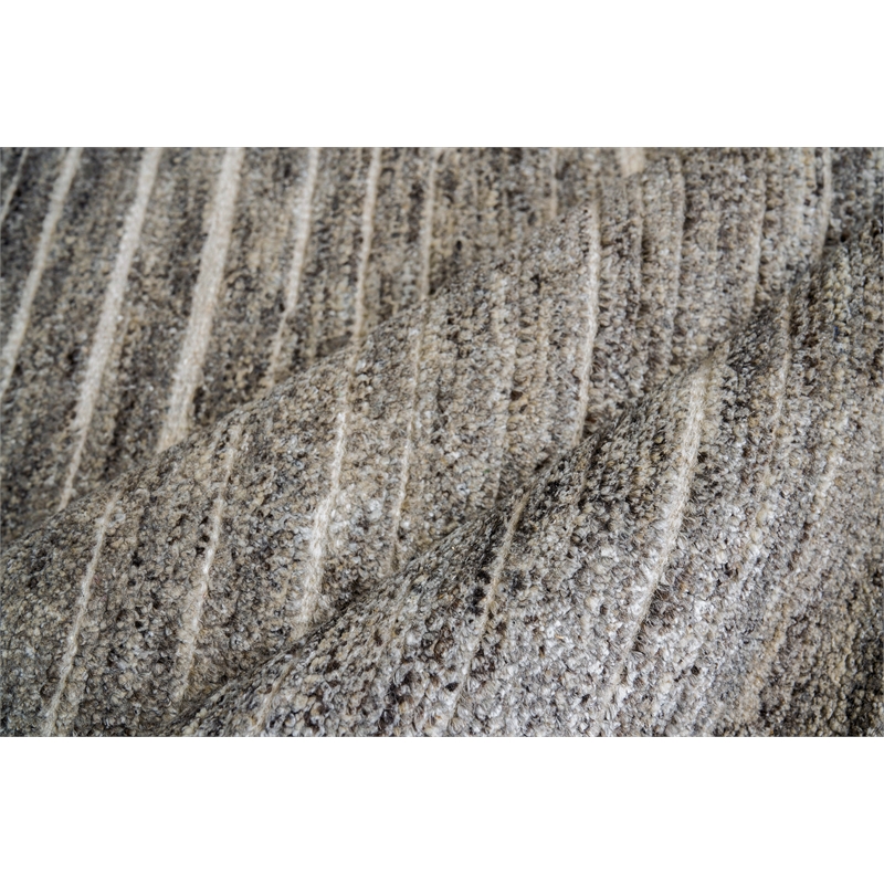 Eaton Hand-Knotted Wool/Bamboo Silk Gray 9'x12' Area Rug