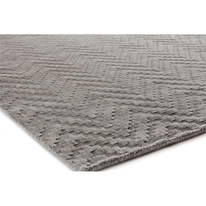 Demani Handloomed New Zealand Wool Mist 9'x12' Area Rug