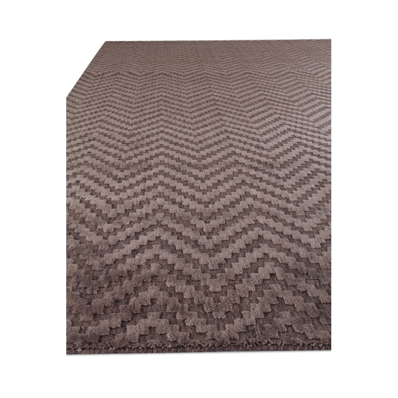Demani Handloomed New Zealand Wool Brown 14'x18' Area Rug