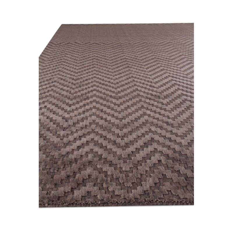 Demani Handloomed New Zealand Wool Brown 5'x8' Area Rug
