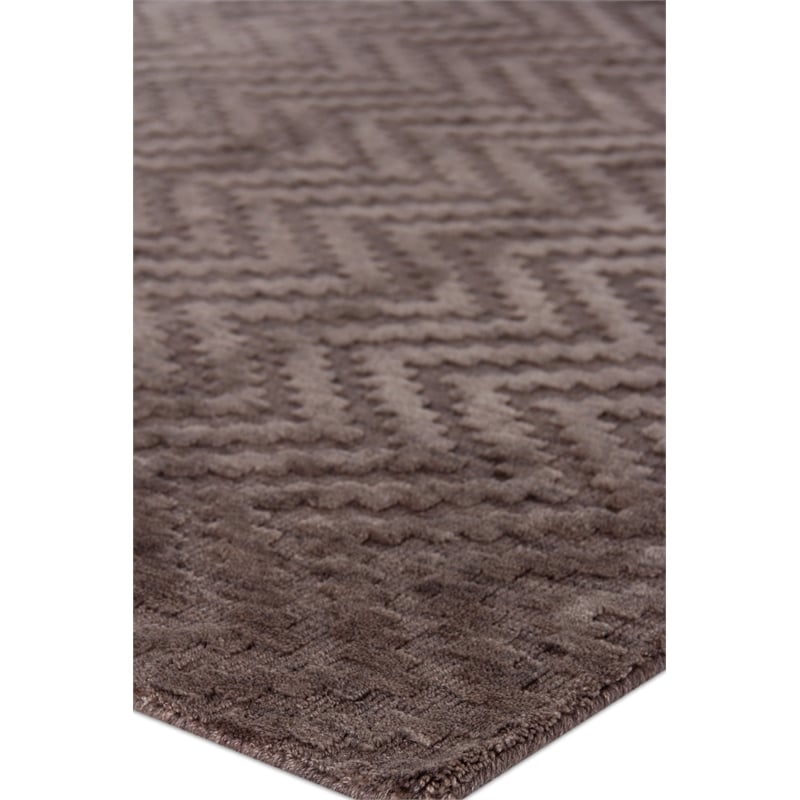 Demani Handloomed New Zealand Wool Brown 8'x10' Area Rug