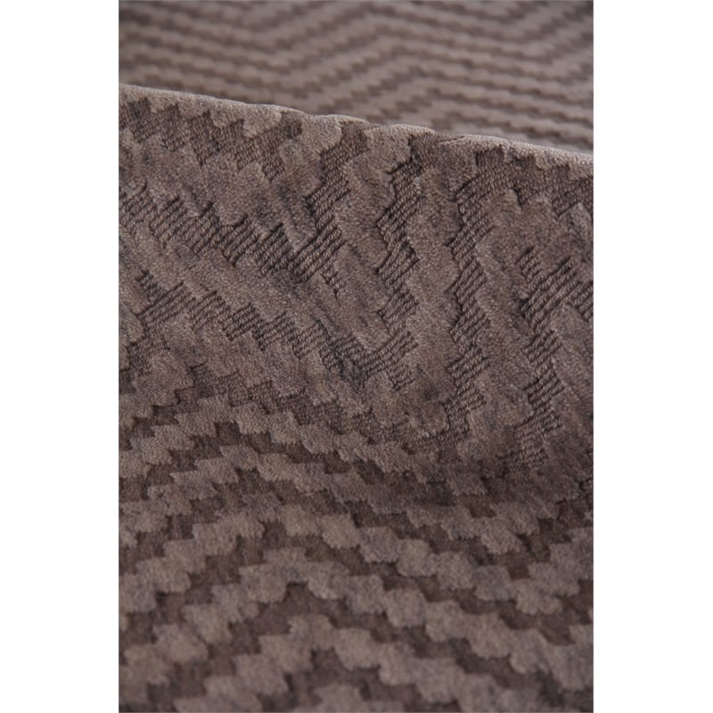 Demani Handloomed New Zealand Wool Brown 8'x10' Area Rug