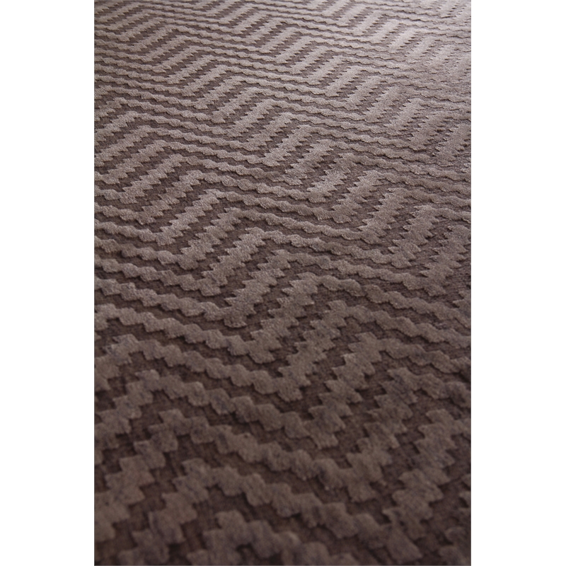 Demani Handloomed New Zealand Wool Brown 8'x10' Area Rug