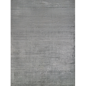Dove Embossed Handloomed Viscose Blue Aqua 8'x10' Area Rug
