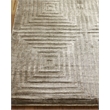 Dove Embossed Handloomed Viscose Khaki 12'x15' Area Rug