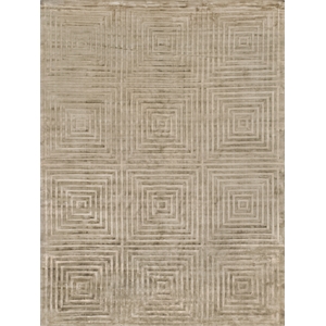 Dove Embossed Handloomed Viscose Khaki 12'x15' Area Rug