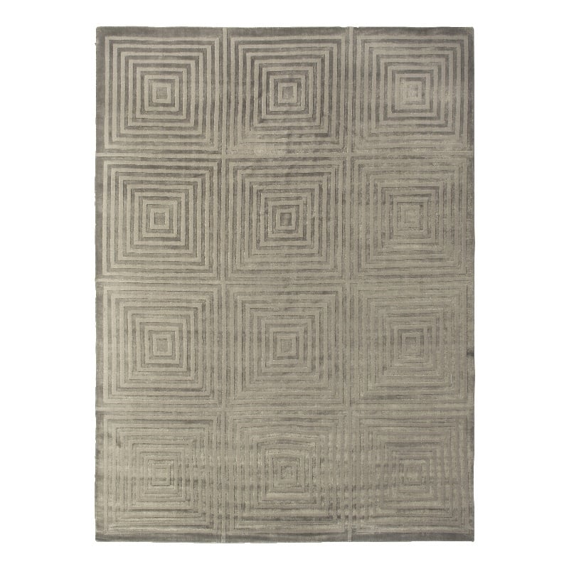 Dove Embossed Handloomed Viscose Dark Gray 6'x9' Area Rug