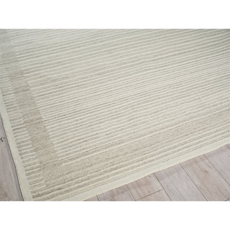 Dusseldorf Hand-Tufted New Zealand Wool Beige/Ivory 12'x15' Area Rug