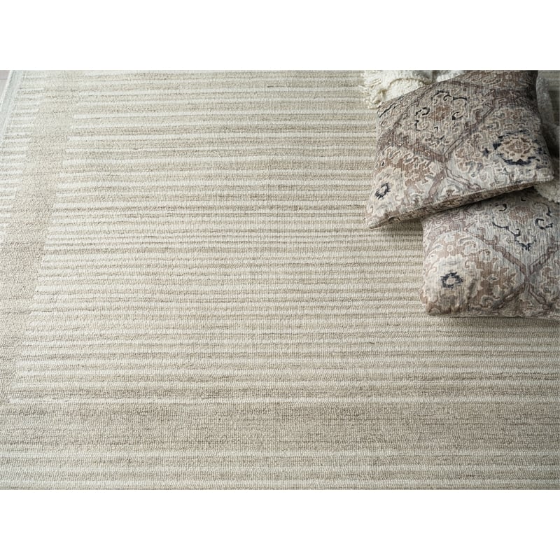 Dusseldorf Hand-Tufted New Zealand Wool Beige/Ivory 12'x15' Area Rug