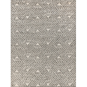 Eaton Hand-Knotted Wool/Bamboo Silk Charcoal/Ivory 14'x18' Area Rug