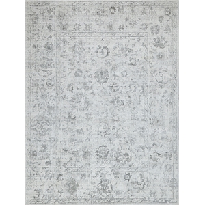 Dorchester Handloomed Wool/Bamboo Silk Ivory/Silver 4'x6' Area Rug