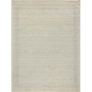 Dusseldorf Hand-Tufted New Zealand Wool Silver/Ivory 6'x9' Area Rug