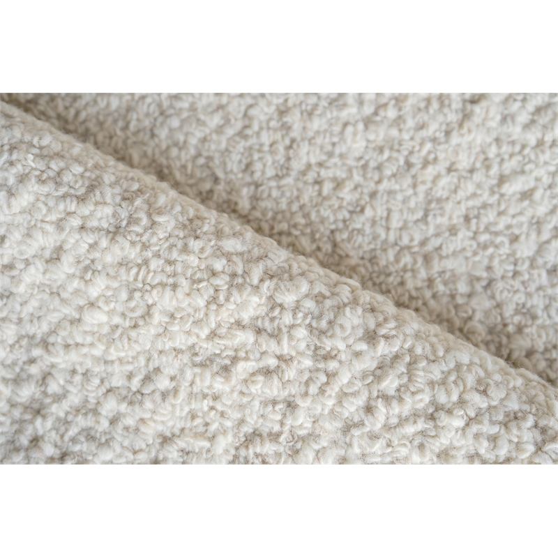 Ferretti Handloomed New Zealand Wool Ivory 2'x3' Area Rug