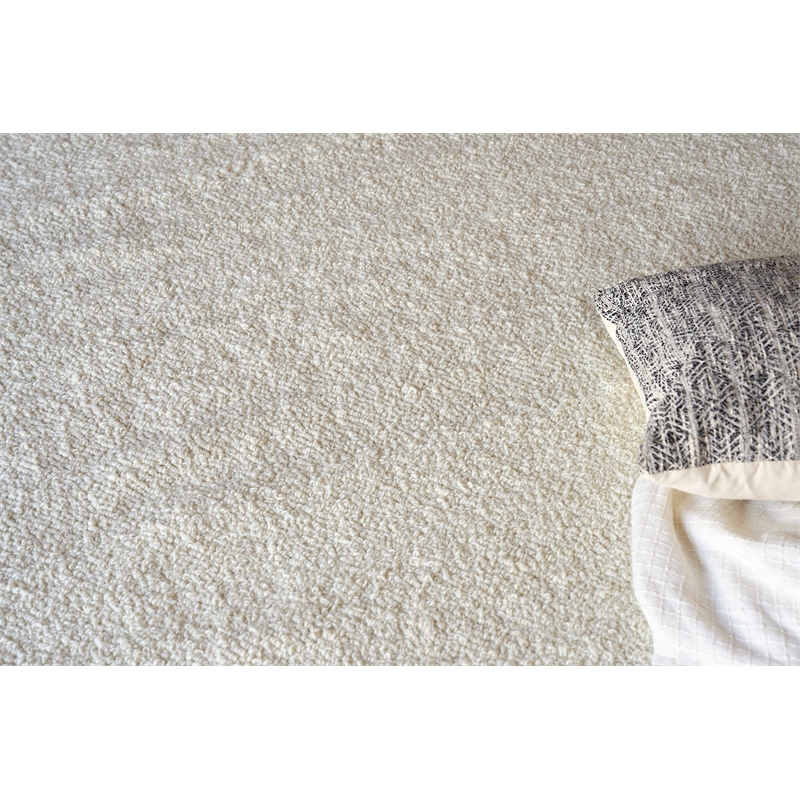 Ferretti Handloomed New Zealand Wool Ivory 2'x3' Area Rug