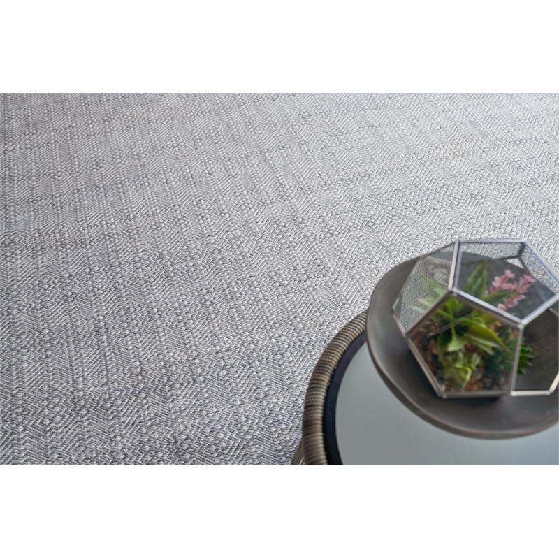 Echo Flatweave Pet Ivory/Light Silver 2'x3' Area Rug
